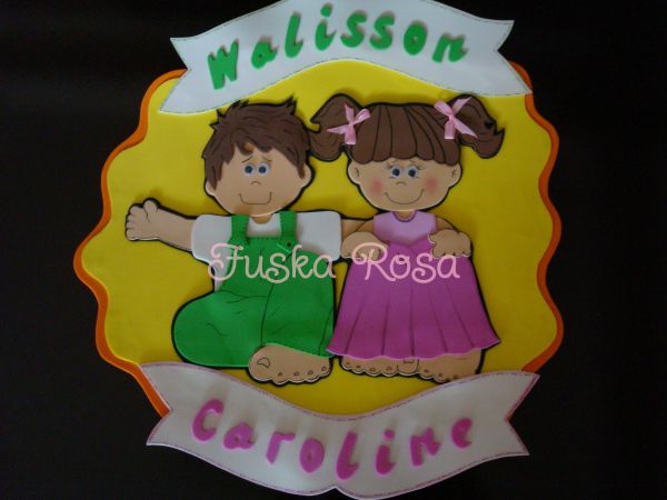 Placa de porta 2 irmãos